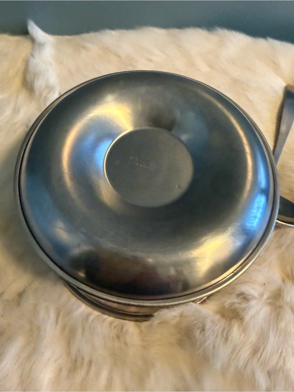 Leonard Denmark Vintage Stainless Steel Gravy Boat with Spoon